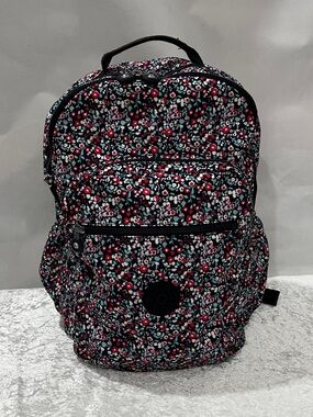 Kipling Seoul Up 17" Laptop Large Backpack in Flower Field Navy Multi